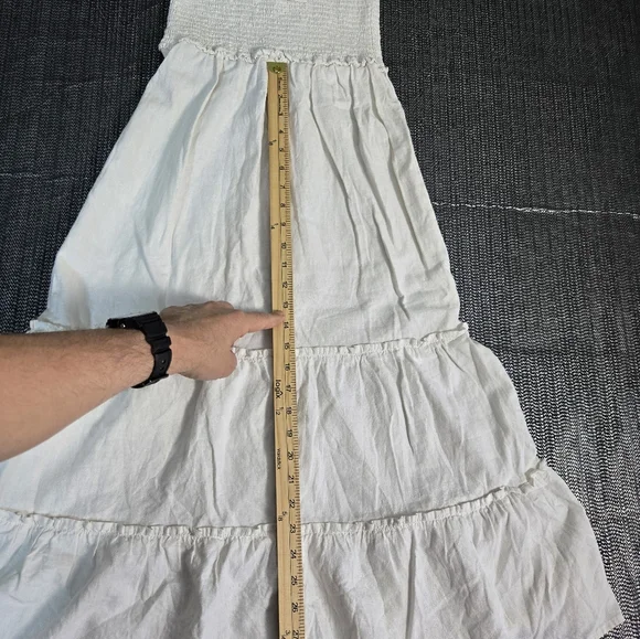 4OUR Dreamers White Dress Tiered Tube Top Size Small White NWT - Picture 15 of 16